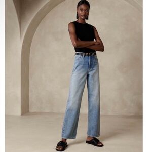 Banana Republic Mid-Rise Loose Stovepipe Jeans